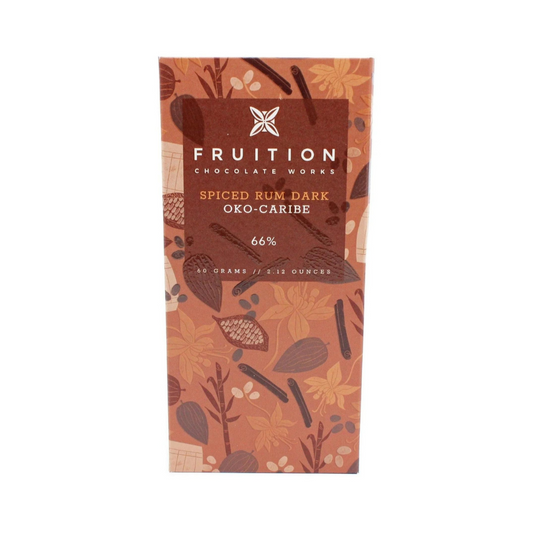 Fruition Chocolate: Spiced Rum Oko-Caribe 66% Dark Chocolate