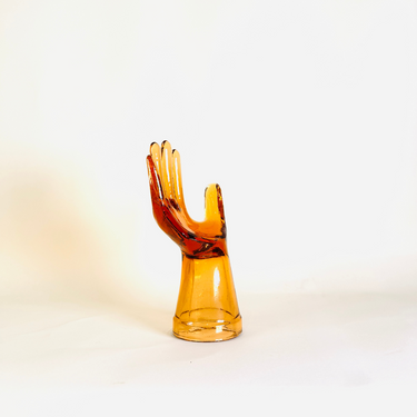 Vintage Amber Glass Hand