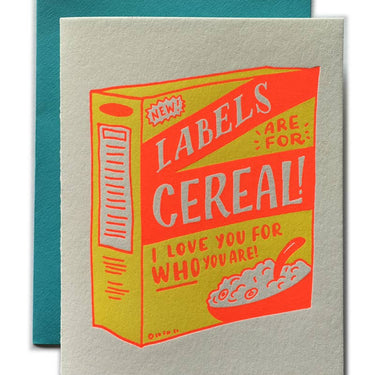 Labels Are For Cereal Card