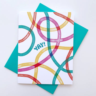 Yay! Celebration Squiggle Greeting Card