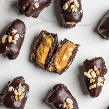 Peanut Butter Crunch-Chocolate Covered Dates