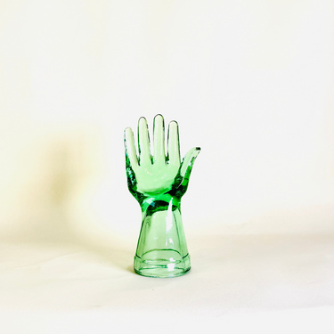 Vintage Green Glass Hand