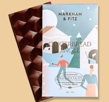 Gingerbread Jingle Dark Milk Chocolate Bar