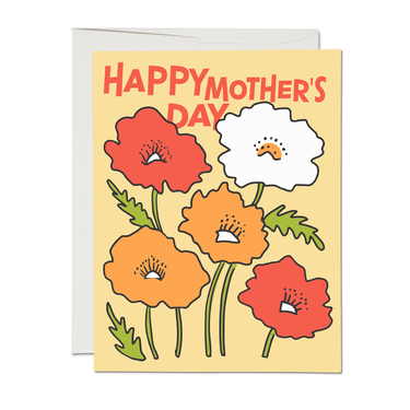 Colorful Poppies Mother's Day greeting card