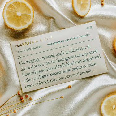 Lemon & Poppy Seed Peruvian White Chocolate Bar - Citrus