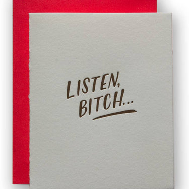 Listen Bitch Card