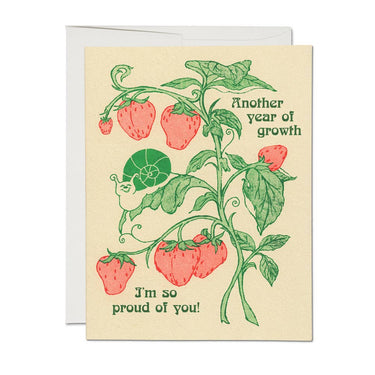 Another Year of Growth birthday greeting card