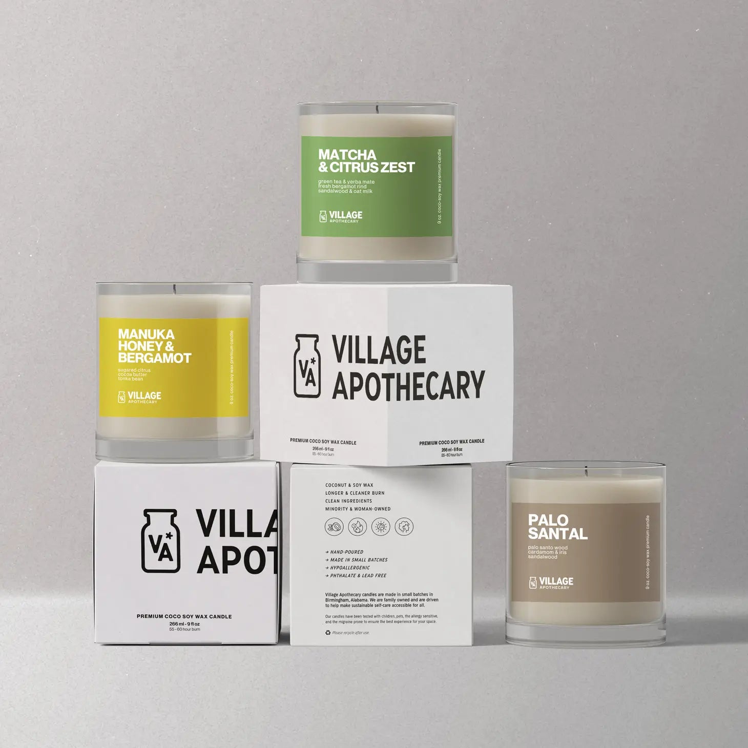 Village Apothecary Matcha + Citrus Zest Candle