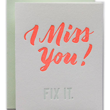 I MIss You - Fix It Card