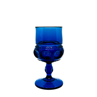 Vintage Glassware - Blue Wine Glass