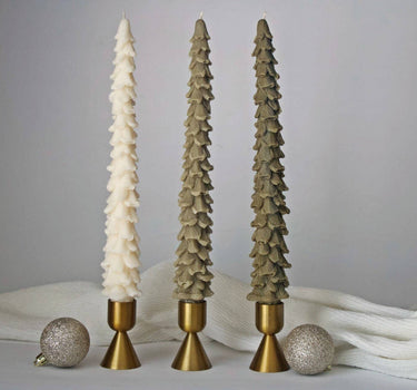 christmas tree taper candle