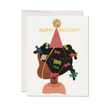 Birthday Barrettes greeting card: Single