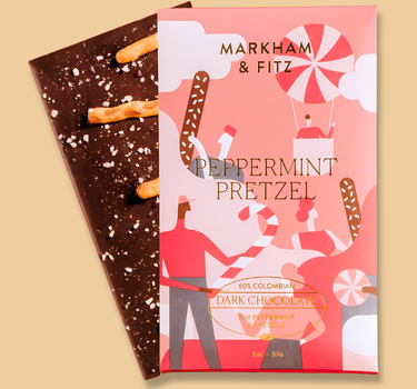 Peppermint Pretzel Dark Chocolate Bar