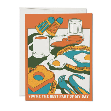 Breakfast love greeting card