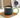 Handmade Ceramic Coffee Mug: Blue with Green Handle