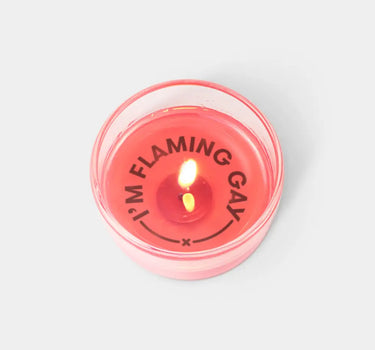 secret message candle - I'm flaming gay