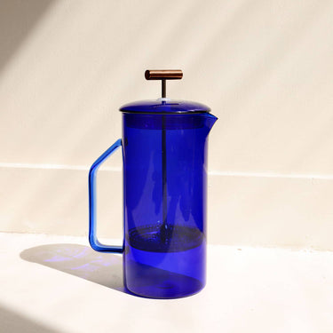 YIELD Cobalt Glass French Press