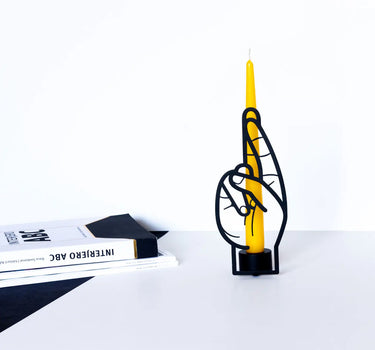 steel candle holder