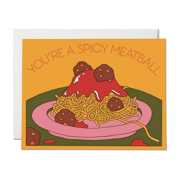 Spicy Meatball friendship greeting card