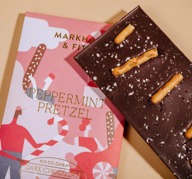 Peppermint Pretzel Dark Chocolate Bar